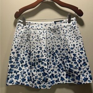 Banana Republic, Size 4, White and Blue Floral Skirt, NWT